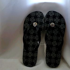 Tory Burch Logo Flip Flops